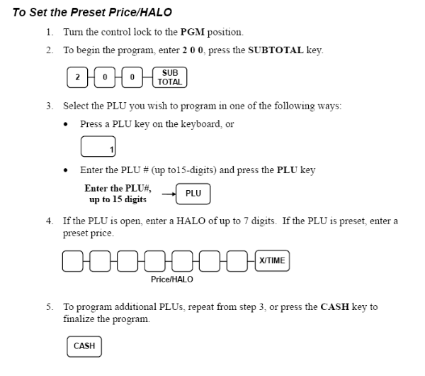 Price Programming for the SAM4s ER-285M Cash Register